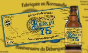 Etiquette de la Bière du 75ème anniversaire du débarquement